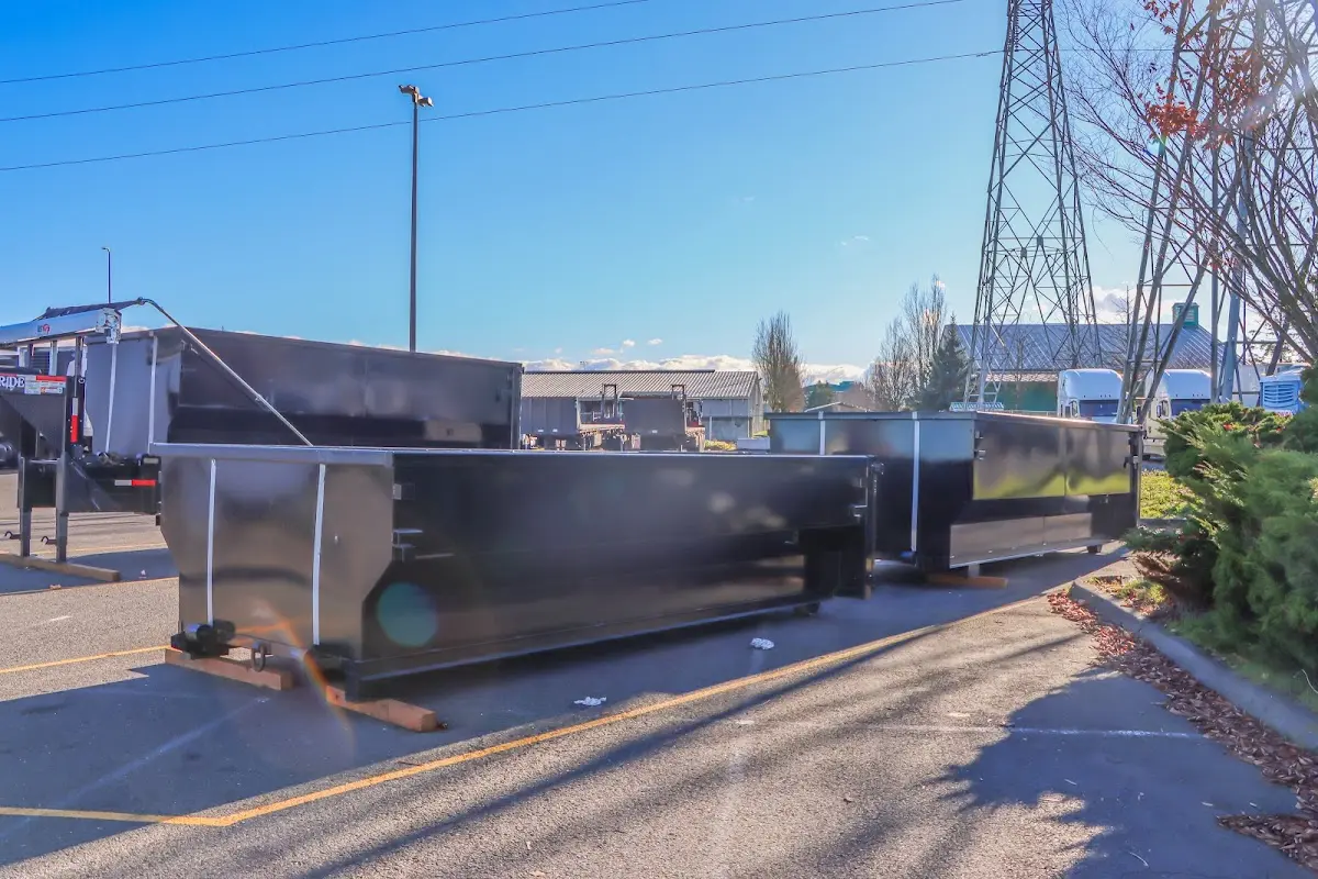 Roll-off dumpster ready for waste disposal at job site for Roofing Dumpster Rental in Nolensville